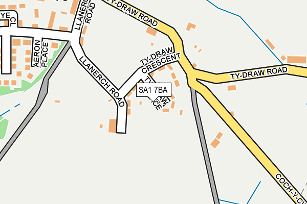 SA1 7BA map - OS OpenMap – Local (Ordnance Survey)