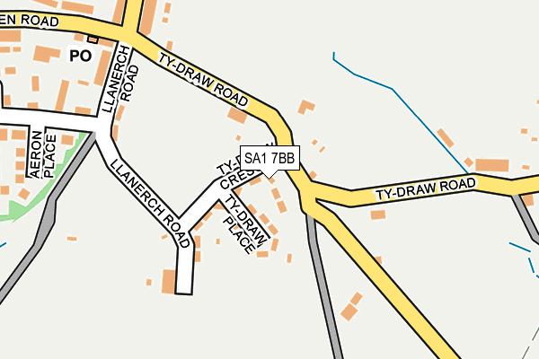 SA1 7BB map - OS OpenMap – Local (Ordnance Survey)