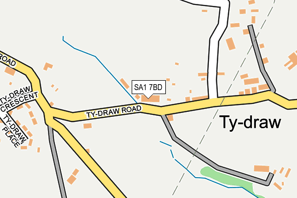 SA1 7BD map - OS OpenMap – Local (Ordnance Survey)