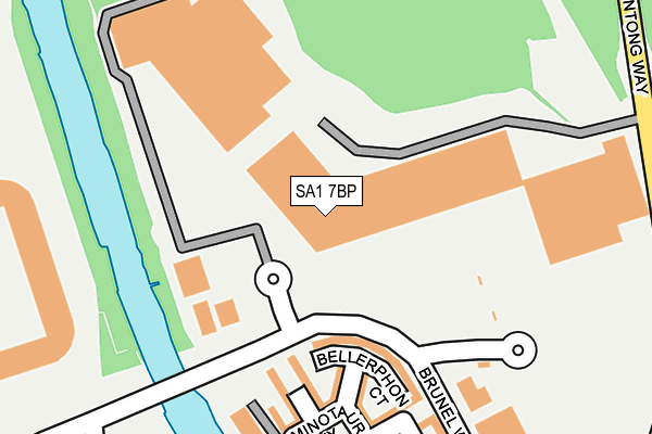 SA1 7BP map - OS OpenMap – Local (Ordnance Survey)