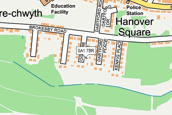 SA1 7BR map - OS OpenMap – Local (Ordnance Survey)