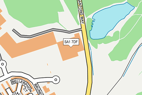 SA1 7DF map - OS OpenMap – Local (Ordnance Survey)