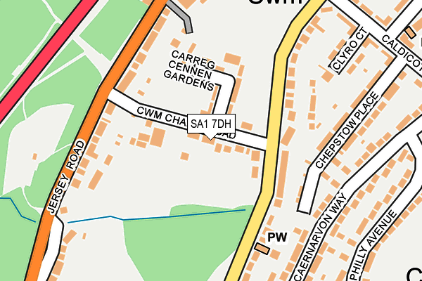 SA1 7DH map - OS OpenMap – Local (Ordnance Survey)