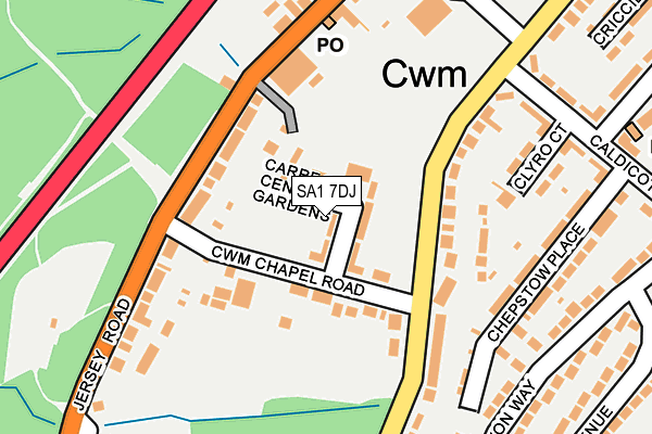 SA1 7DJ map - OS OpenMap – Local (Ordnance Survey)