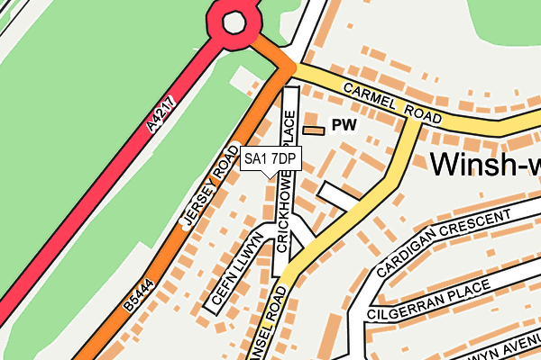 SA1 7DP map - OS OpenMap – Local (Ordnance Survey)