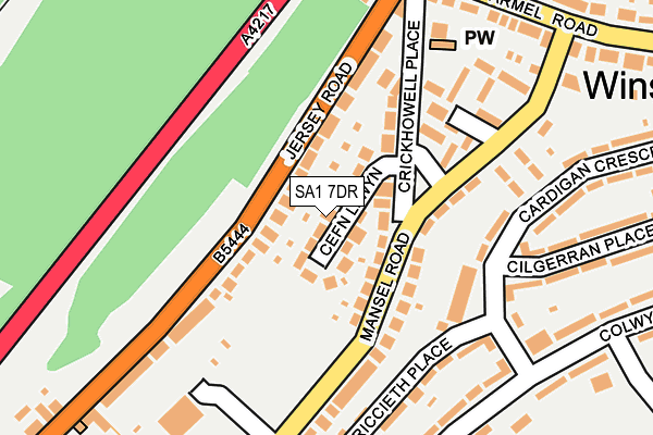 SA1 7DR map - OS OpenMap – Local (Ordnance Survey)