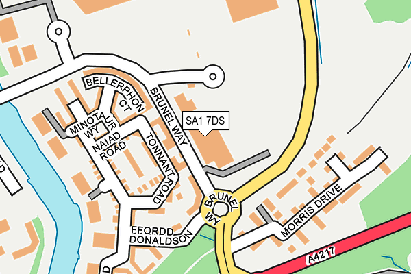 SA1 7DS map - OS OpenMap – Local (Ordnance Survey)