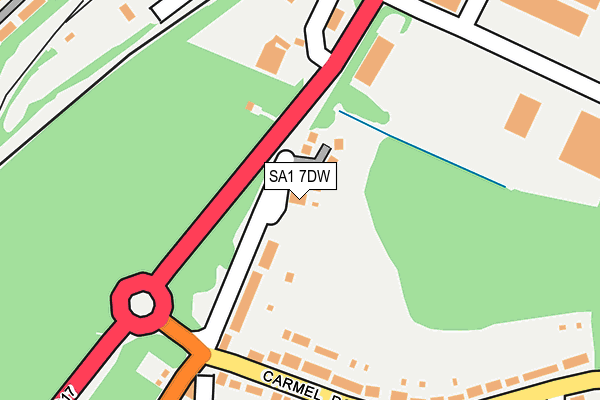 SA1 7DW map - OS OpenMap – Local (Ordnance Survey)