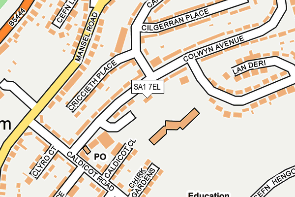 SA1 7EL map - OS OpenMap – Local (Ordnance Survey)