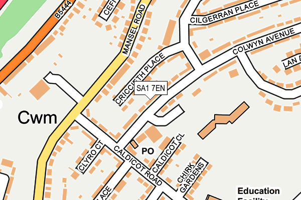 SA1 7EN map - OS OpenMap – Local (Ordnance Survey)