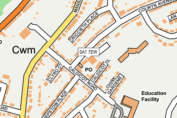 SA1 7EW map - OS OpenMap – Local (Ordnance Survey)