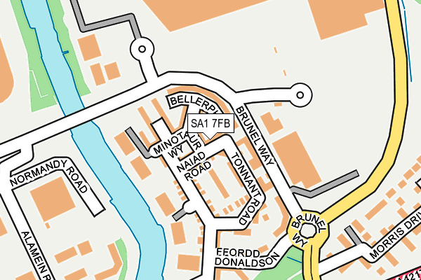 SA1 7FB map - OS OpenMap – Local (Ordnance Survey)