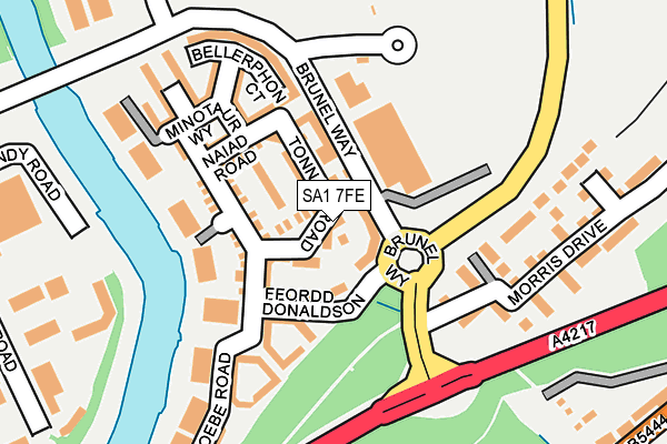 SA1 7FE map - OS OpenMap – Local (Ordnance Survey)