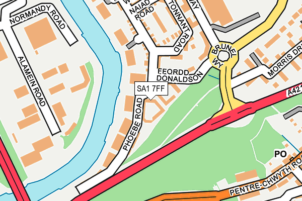 SA1 7FF map - OS OpenMap – Local (Ordnance Survey)