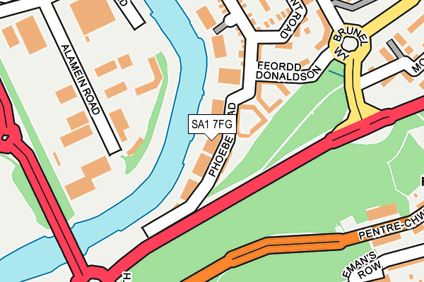 SA1 7FG map - OS OpenMap – Local (Ordnance Survey)