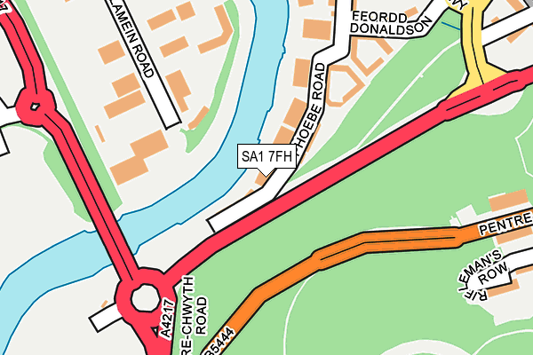 SA1 7FH map - OS OpenMap – Local (Ordnance Survey)