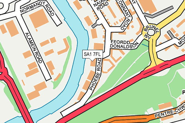 SA1 7FL map - OS OpenMap – Local (Ordnance Survey)