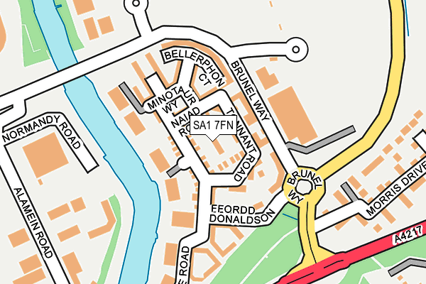 SA1 7FN map - OS OpenMap – Local (Ordnance Survey)