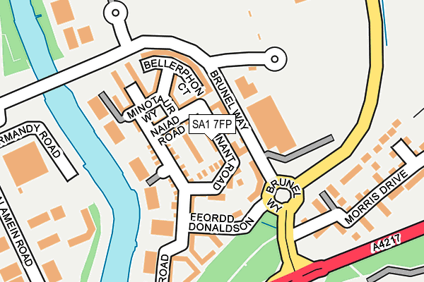 SA1 7FP map - OS OpenMap – Local (Ordnance Survey)