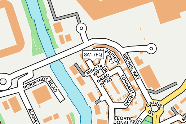 SA1 7FQ map - OS OpenMap – Local (Ordnance Survey)