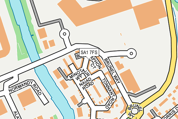 SA1 7FS map - OS OpenMap – Local (Ordnance Survey)