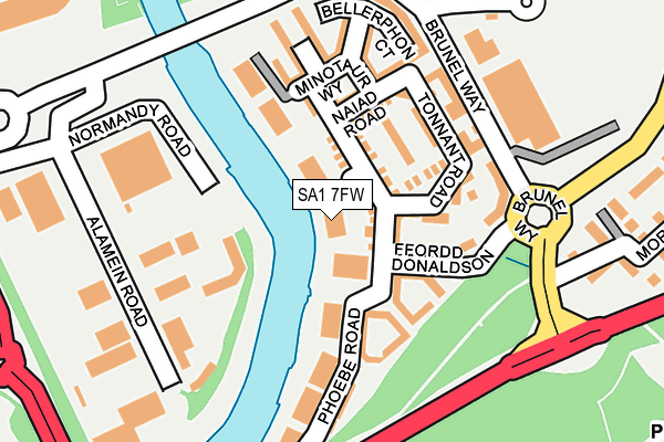 SA1 7FW map - OS OpenMap – Local (Ordnance Survey)