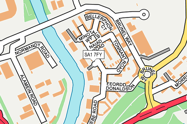 SA1 7FY map - OS OpenMap – Local (Ordnance Survey)