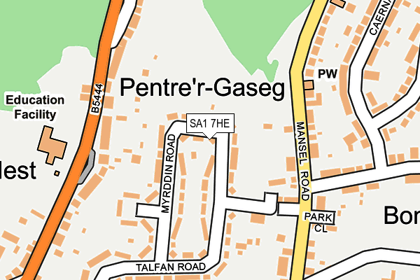 SA1 7HE map - OS OpenMap – Local (Ordnance Survey)