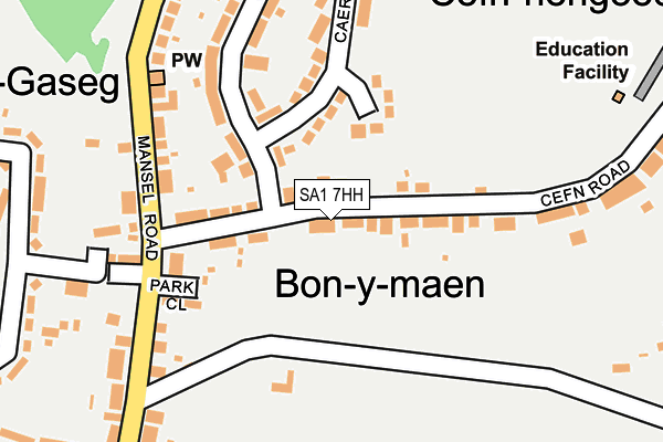 SA1 7HH map - OS OpenMap – Local (Ordnance Survey)