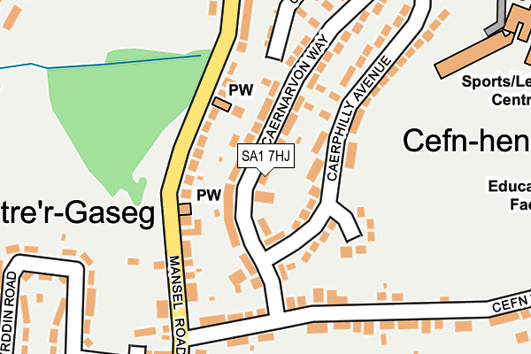 SA1 7HJ map - OS OpenMap – Local (Ordnance Survey)