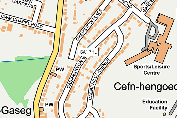 SA1 7HL map - OS OpenMap – Local (Ordnance Survey)