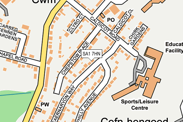 SA1 7HN map - OS OpenMap – Local (Ordnance Survey)