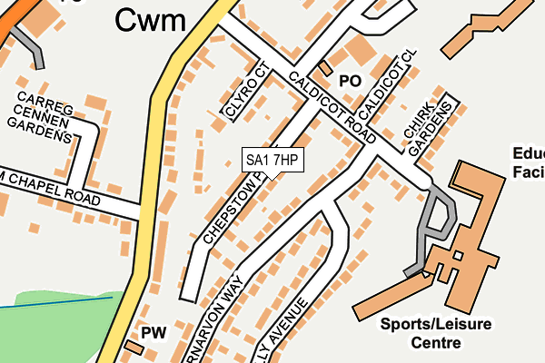 SA1 7HP map - OS OpenMap – Local (Ordnance Survey)