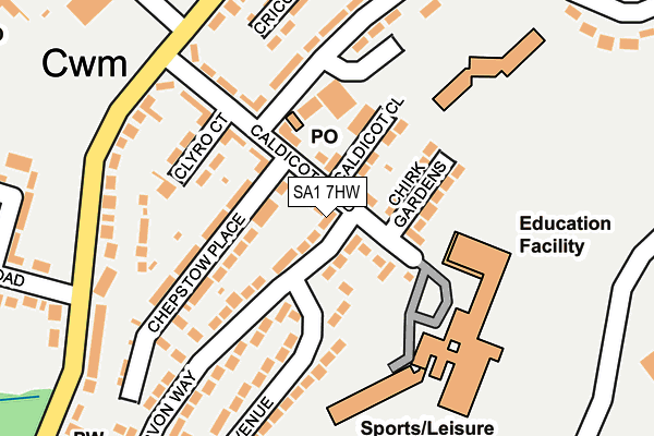 SA1 7HW map - OS OpenMap – Local (Ordnance Survey)