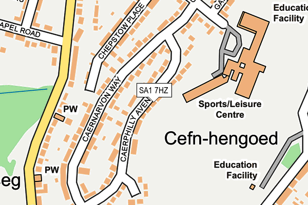 SA1 7HZ map - OS OpenMap – Local (Ordnance Survey)