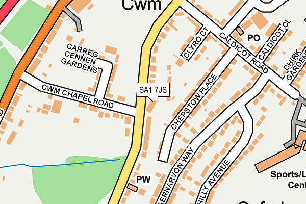 SA1 7JS map - OS OpenMap – Local (Ordnance Survey)