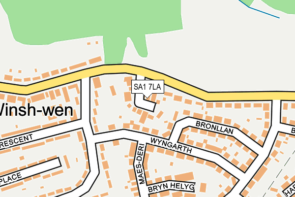 SA1 7LA map - OS OpenMap – Local (Ordnance Survey)