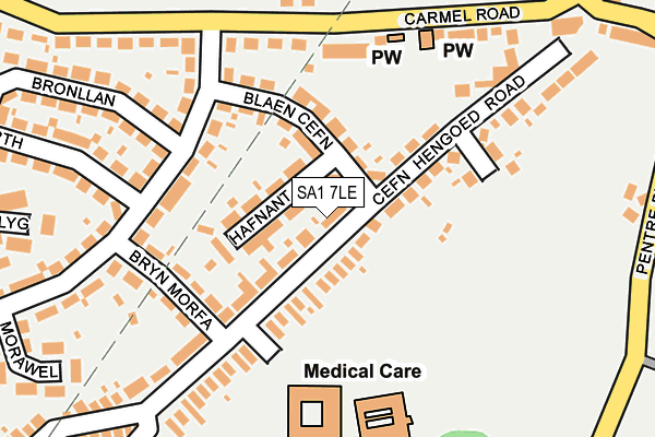 SA1 7LE map - OS OpenMap – Local (Ordnance Survey)