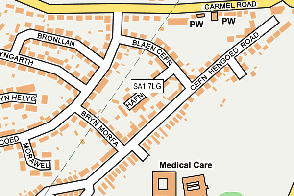 SA1 7LG map - OS OpenMap – Local (Ordnance Survey)