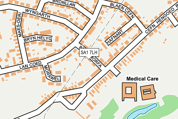 SA1 7LH map - OS OpenMap – Local (Ordnance Survey)