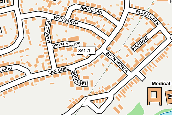 SA1 7LL map - OS OpenMap – Local (Ordnance Survey)