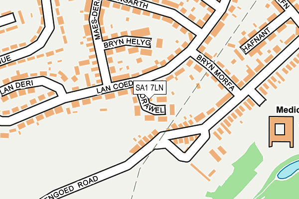 SA1 7LN map - OS OpenMap – Local (Ordnance Survey)