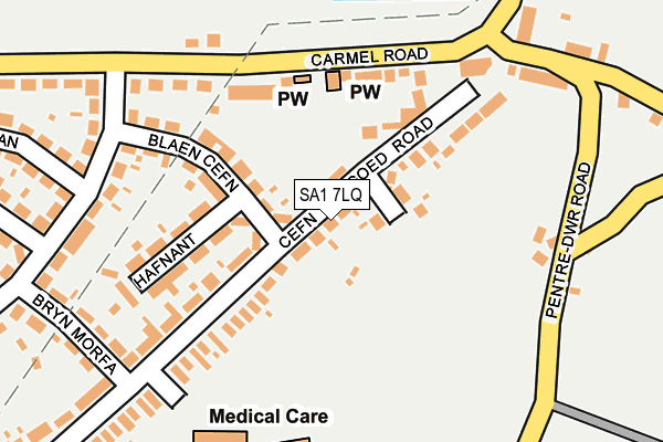 SA1 7LQ map - OS OpenMap – Local (Ordnance Survey)