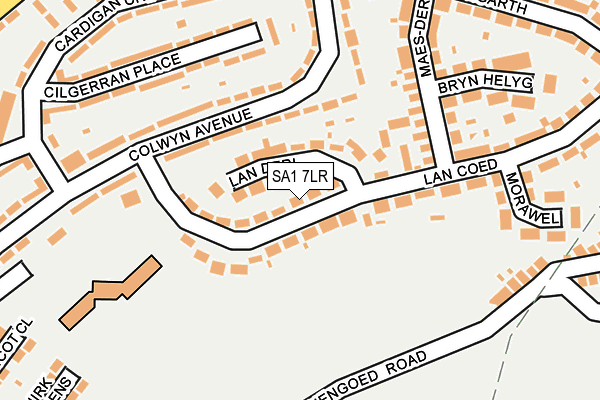 SA1 7LR map - OS OpenMap – Local (Ordnance Survey)