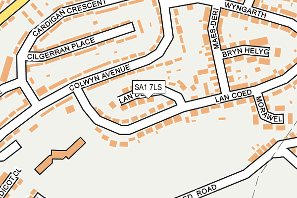 SA1 7LS map - OS OpenMap – Local (Ordnance Survey)