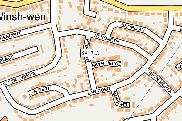 SA1 7LW map - OS OpenMap – Local (Ordnance Survey)