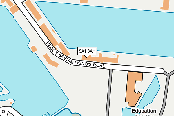 SA1 8AH map - OS OpenMap – Local (Ordnance Survey)