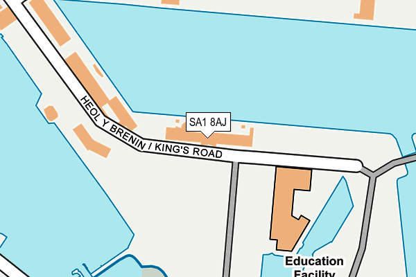 SA1 8AJ map - OS OpenMap – Local (Ordnance Survey)