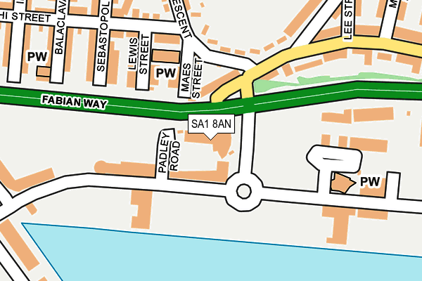 SA1 8AN map - OS OpenMap – Local (Ordnance Survey)