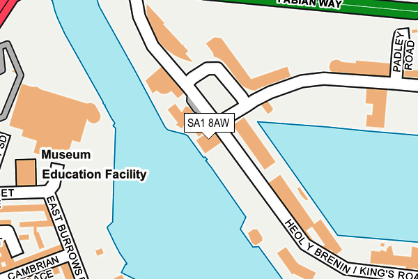 SA1 8AW map - OS OpenMap – Local (Ordnance Survey)